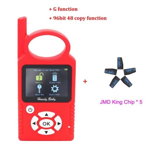 HandyBaby – JMD – copieur de clé de voiture portatif, programmateur de clé automatique pour puce transpondeur 4D/46/48/G/KING/rouge, copie G/96bit 48