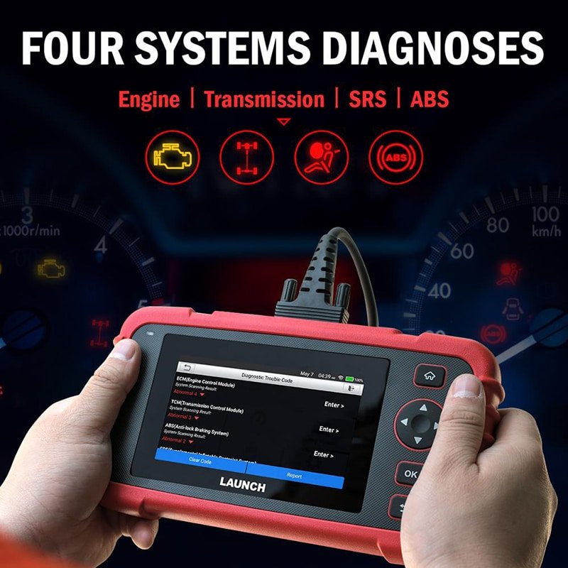 LAUNCH X431 CRP123X: Diagnostic Auto Multifonction – OBD2, Moteur, ABS, Airbag, SRS, AT – Mises à jour gratuites en ligne
