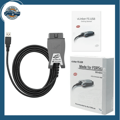 Vgate vLinker elasticity ELM327 pour Ford FORScan HS MS LilELM 327 OBD 2 OBD2, outils petde EAU de diagnostic de voiture OBDII pour Mazda - Compatible renolink 2.0.6 2.0.9